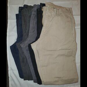 5 pairs J CREW cotton chinos 32x32 $5 ship